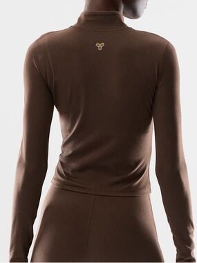 Aritzia BUTTER Limit Zip-Up XS brown